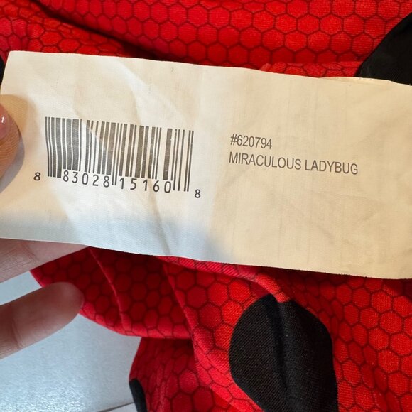 Miraculous Ladybug Costume Girls Red Black Halloween Dress Up Costume Size S - Picture 10 of 13